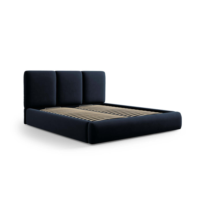 Windsor & Co Horizon Bedframe met Opbergvak - 160 x 200 cm - Fluweel - Donkerblauw
