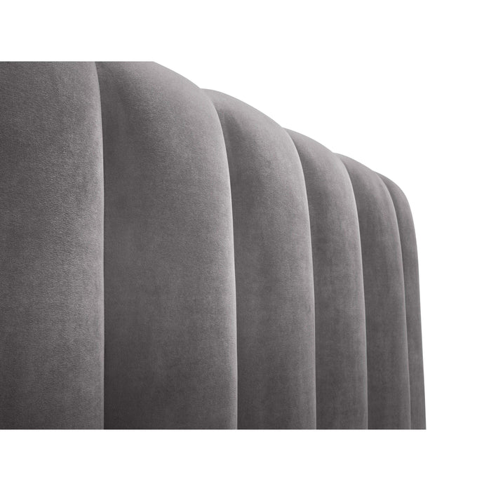 Milo Casa Bedframe Gina met Opbergruimte - 140 x 200 cm - Fluweel - Grijs