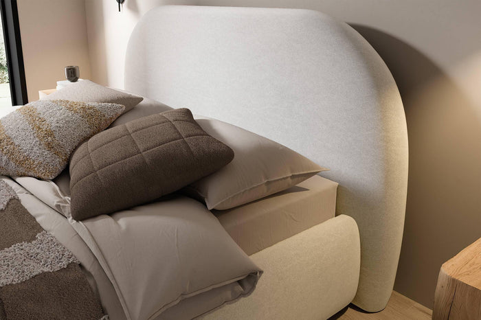 NADUVI Collection Philipa Bedframe - 180 x 200 cm - Fluweel - Crème