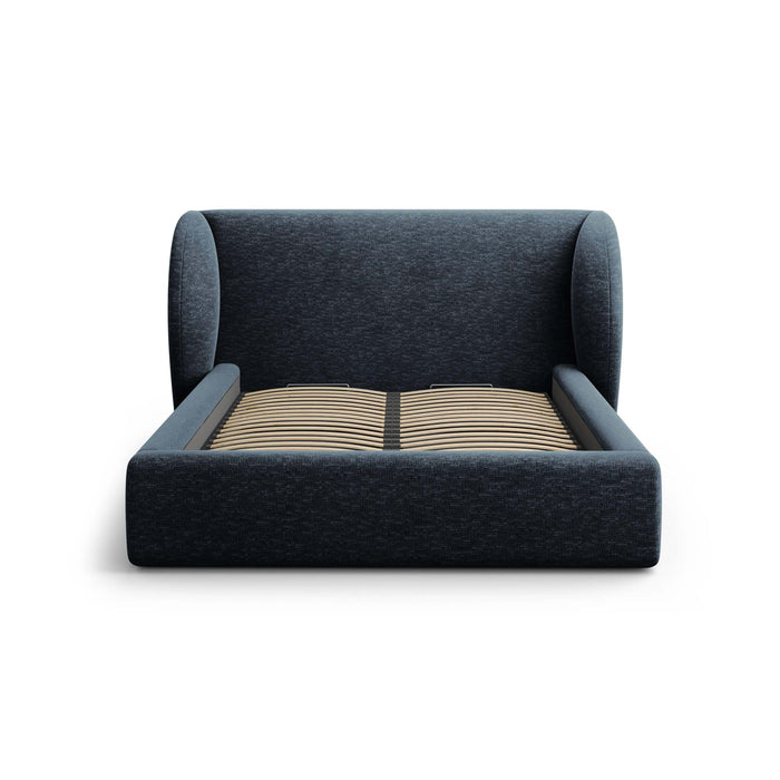 Micadoni Bedframe Miley met Opbergruimte - 180 x 200 cm - Chenille - Koningsblauw