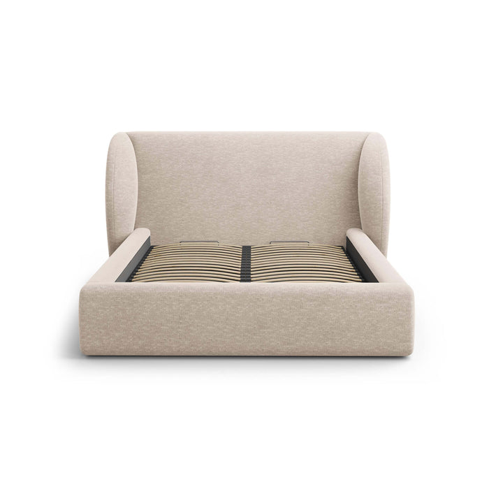 Micadoni Bedframe Miley met Opbergruimte - 140 x 200 cm - Chenille - Beige