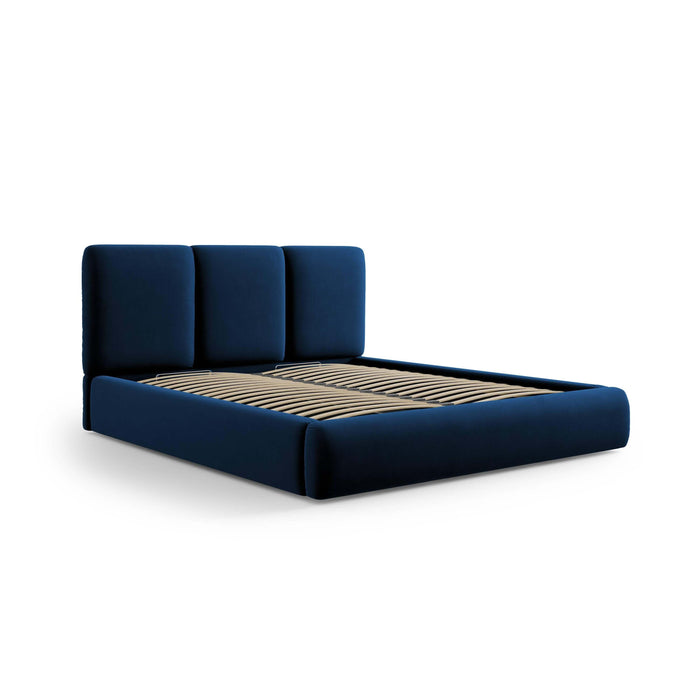 Windsor & Co Horizon Bedframe met Opbergvak - 160 x 200 cm - Fluweel - Koningsblauw