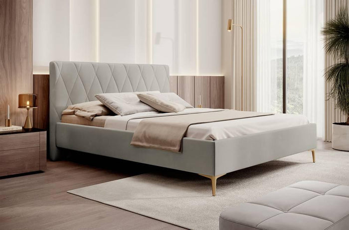 NADUVI Collection Ticaro Bedframe - 160 x 200 cm - Crème