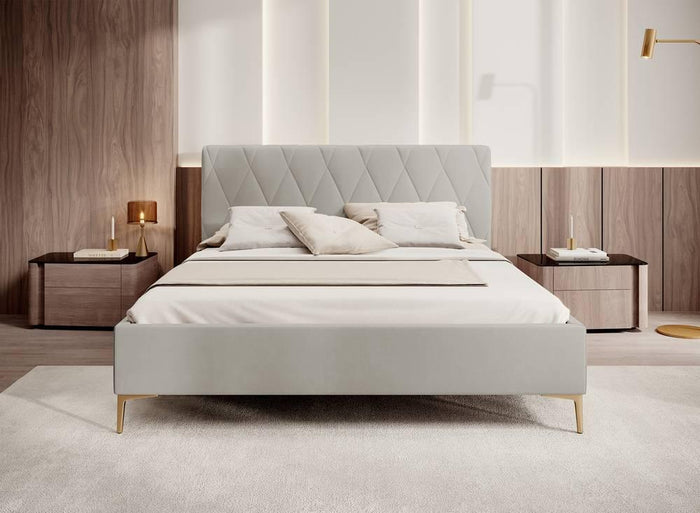 NADUVI Collection Ticaro Bedframe - 160 x 200 cm - Crème