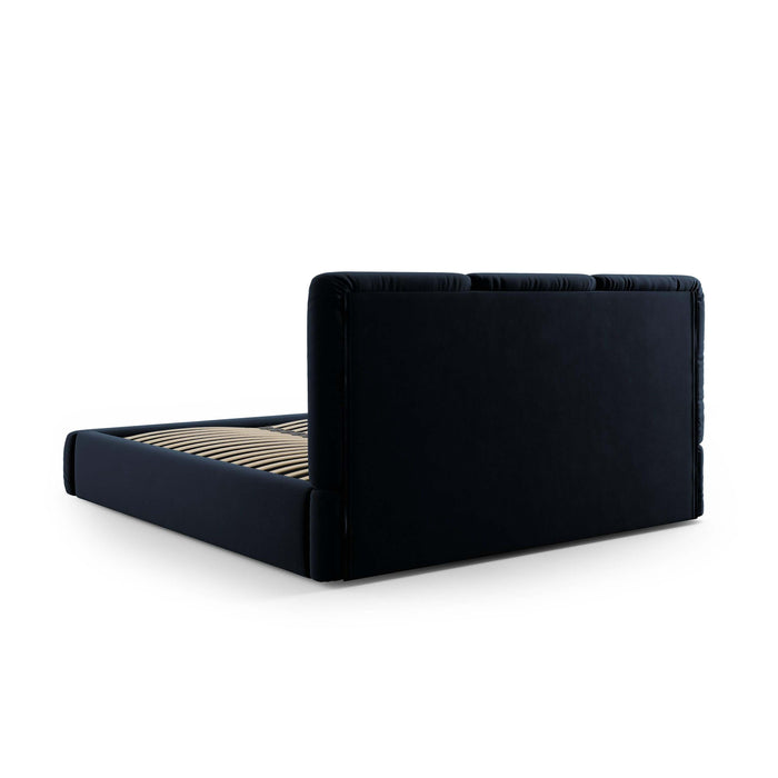 Windsor & Co Horizon Bedframe met Opbergvak - 140 x 200 cm - Fluweel - Donkerblauw