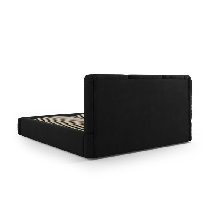 Windsor & Co Horizon Bedframe met Opbergvak - 160 x 200 cm - Chenille - Zwart