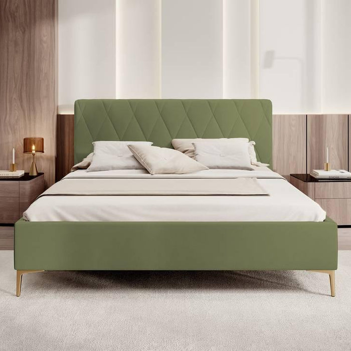 NADUVI Collection Ticaro Bedframe - 160 x 200 cm - Olijfgroen