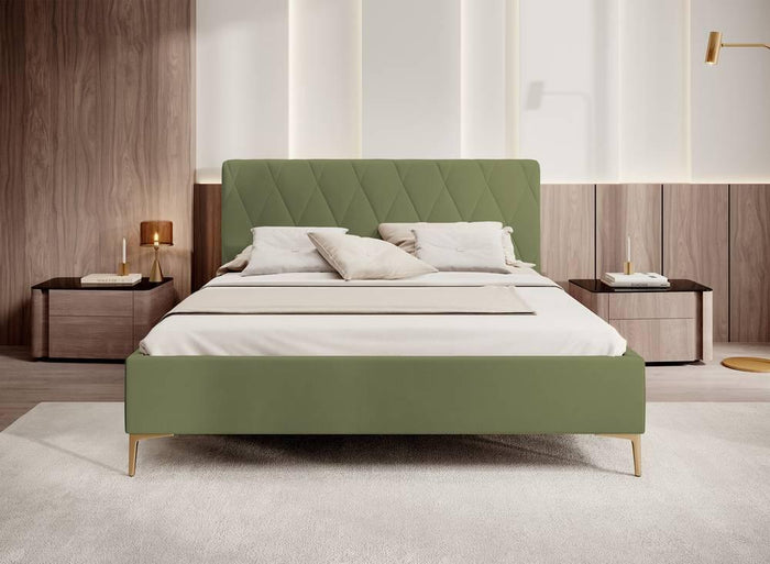 NADUVI Collection Ticaro Bedframe - 160 x 200 cm - Olijfgroen