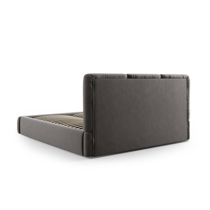Windsor & Co Horizon Bedframe met Opbergvak - 140 x 200 cm - Fluweel - Grijs