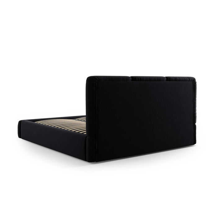 Windsor & Co Horizon Bedframe met Opbergvak - 140 x 200 cm - Fluweel - Zwart