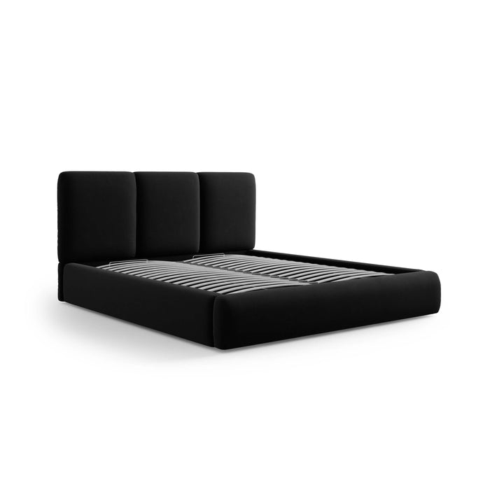 Windsor & Co Horizon Bedframe met Opbergvak - 200 x 200 cm - Fluweel - Zwart