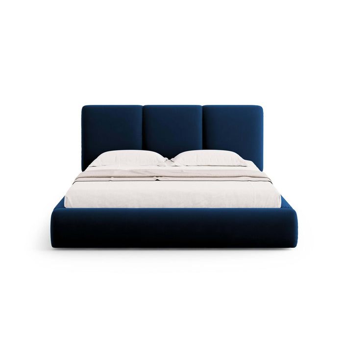 Windsor & Co Horizon Bedframe met Opbergvak - 140 x 200 cm - Fluweel - Koningsblauw
