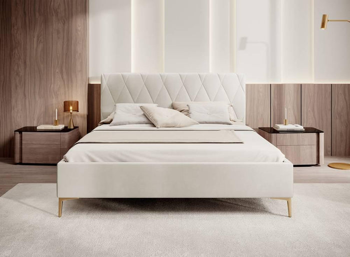 NADUVI Collection Ticaro Bedframe - 160 x 200 cm - Beige