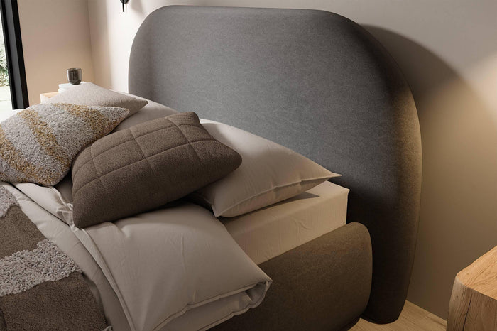 NADUVI Collection Philipa Bedframe - 180 x 200 cm - Fluweel - Donkergrijs