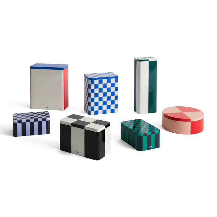 HAY Tin Voorraadblik Large - Blue / Off-White