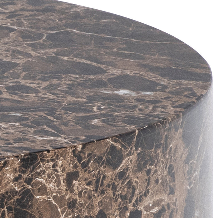 by fonQ Dice Bijzettafel Set van 2 - Rond - Bruin