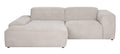 by fonQ Wonder 3-zits Hoekbank met Chaise Longue Links - Rib - Beige