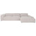 by fonQ Wonder 5-zits Hoekbank met Chaise Longue Rechts - Rib - Zand