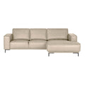 by fonQ Brisk Hoekbank met Chaise Longue Rechts - Buffelleer - Beige