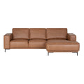 by fonQ Brisk Hoekbank met Chaise Longue Rechts - Buffelleer - Cognac