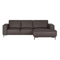 by fonQ Brisk Hoekbank met Chaise Longue Rechts - Buffelleer - Donkerbruin
