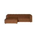 by fonQ Mush Hoekbank met Chaise Longue Links - Chenille - Bruin