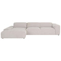 by fonQ Wonder 5-zits Hoekbank met Chaise Longue Links - Rib - Zand