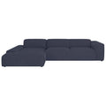 by fonQ Wonder 5-zits Hoekbank met Chaise Longue Links - Rib - Navy