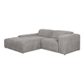 by fonQ Wonder 3-zits Hoekbank met Chaise Longue XL Links - Rib  - Grijs