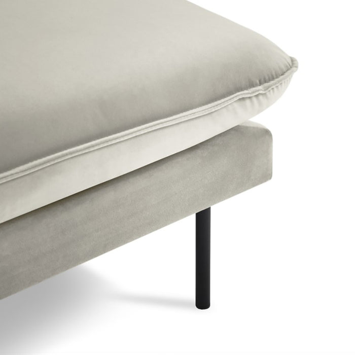 Cosmopolitan Design Vienna Hoekbank met Chaise Longue Links - Velvet - Beige