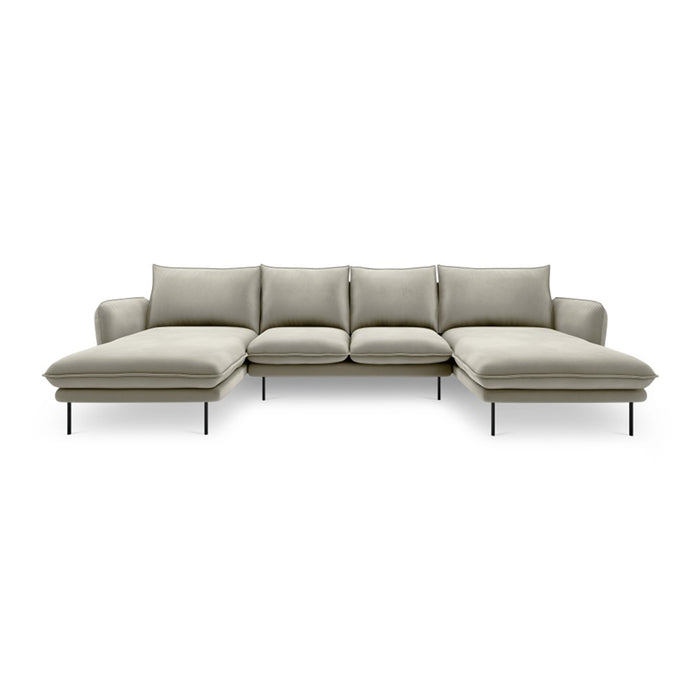 Cosmopolitan Design Vienna U-bank - Velvet - Beige