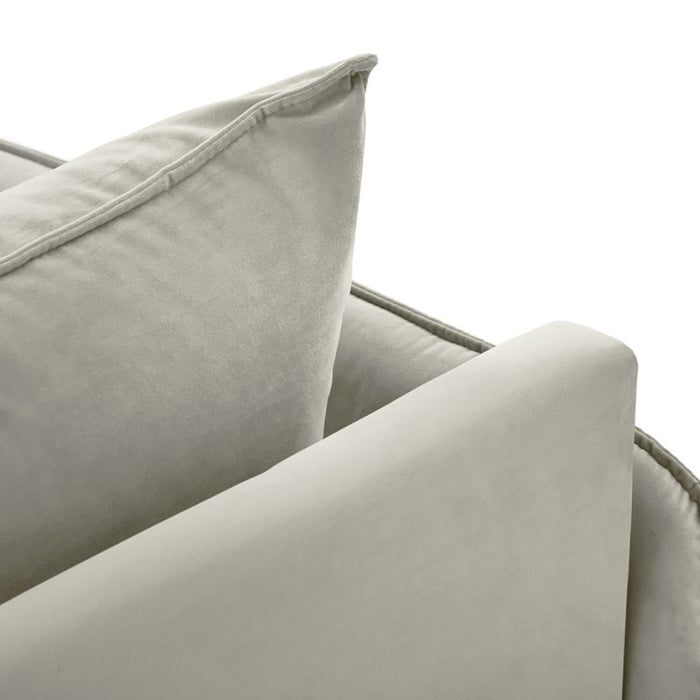 Cosmopolitan Design Vienna Chaise Longue Links - Velvet - Beige