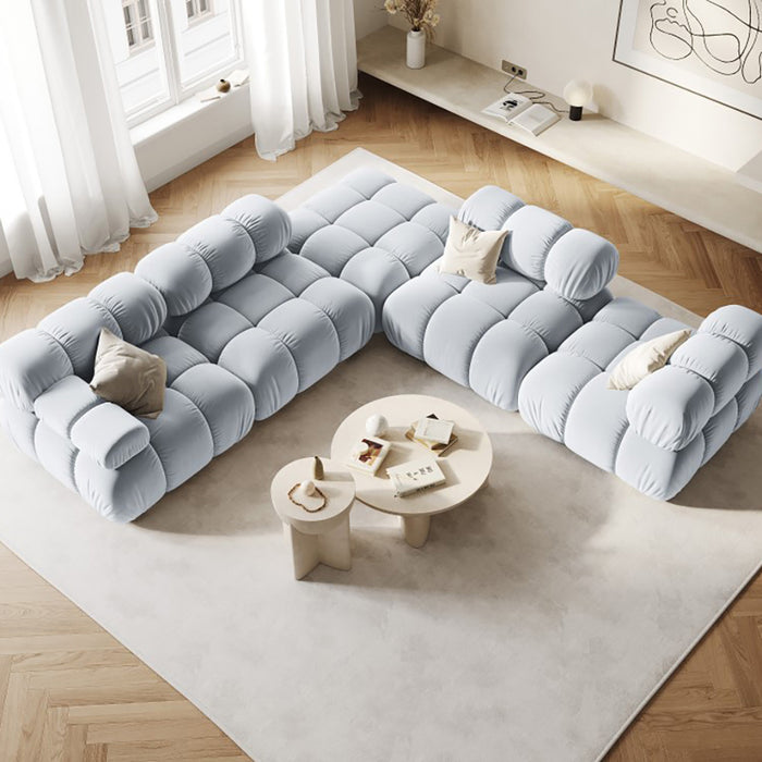 Milo Casa Tropea Modulair Bank Element - Hoek Links - Lichtblauw