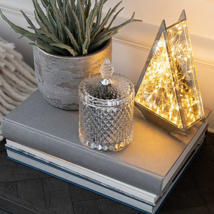 J-Line Kerstdecoratie - glas - goud LED lichtjes