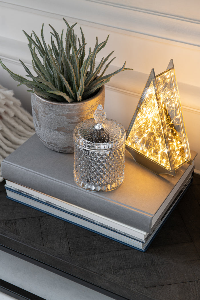 J-Line Kerstdecoratie - glas - goud LED lichtjes