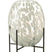 J-Line vaas Op Voet Spikkel - glas - grijs|wit - large - 37 cm hoog