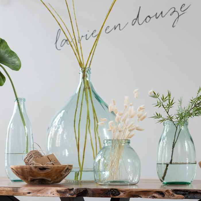 J-Line vaas Hoog - glas - transparant - 27 cm hoog