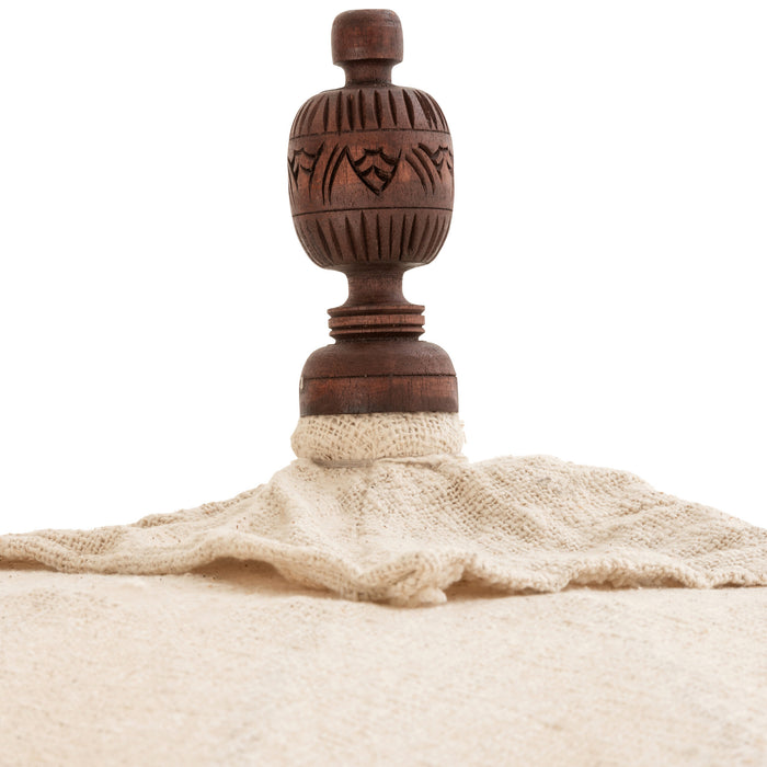 J-Line parasol Kwastjes|Schelpen - hout - beige|donkerbruin - L