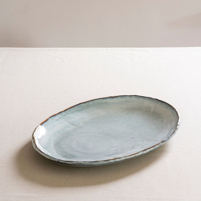 Organic by Dutch Rose Amsterdam ovale schaal 40x28 cm - blauw