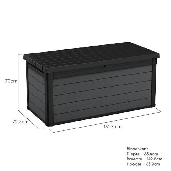 Keter Tuinbox Cortina 570 L grijs
