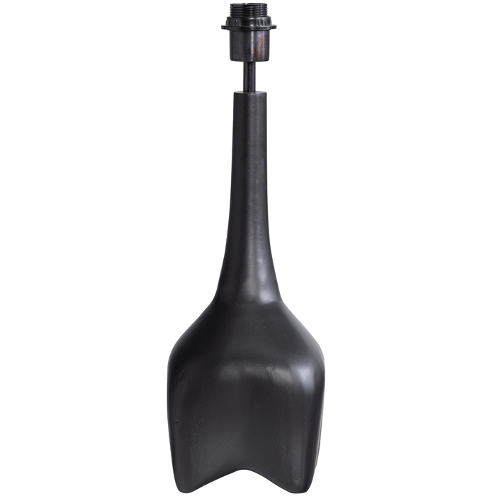 WOOOD Foss Tafellampvoet - Aluminium - Zwart|Bruin - 48x15x15