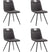 Furnihaus Eetkamerstoel Leon Microvezel Antraciet Set van 4