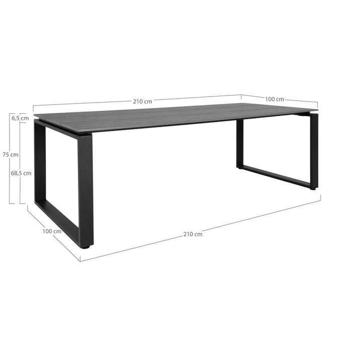 Artichok Anco tuintafel grijs - 210 x 100 cm