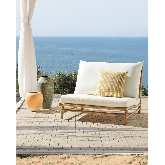 Beliani - TODI - Fauteuil - Lichthout|Wit - Bamboe