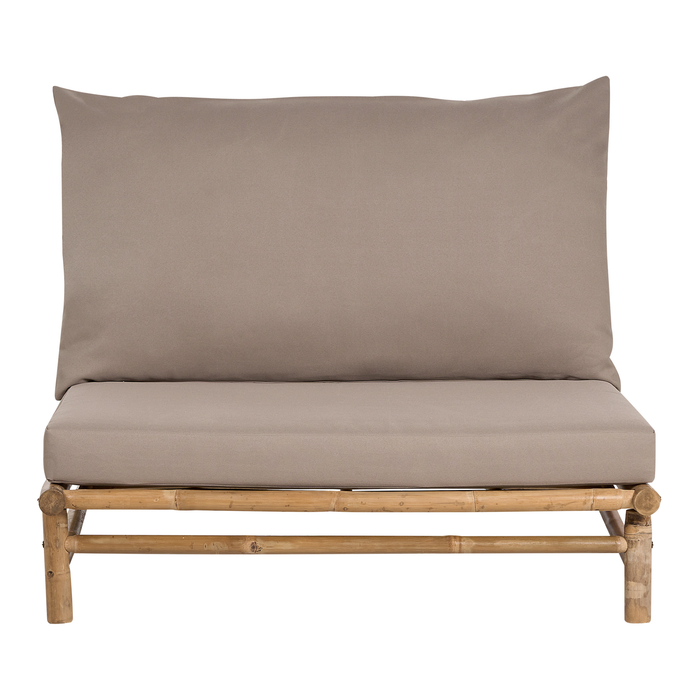 Beliani - TODI - Fauteuil - Lichthout|Taupe - Bamboe