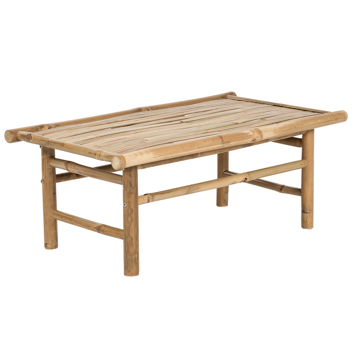 Beliani - TODI - Loungeset voor 2 - Lichthout|Wit - Bamboe