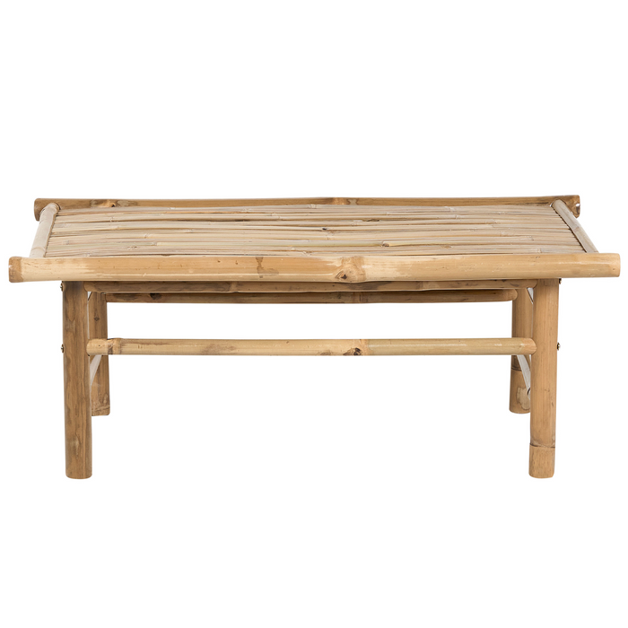 Beliani - TODI - Loungeset voor 2 - Lichthout|Wit - Bamboe