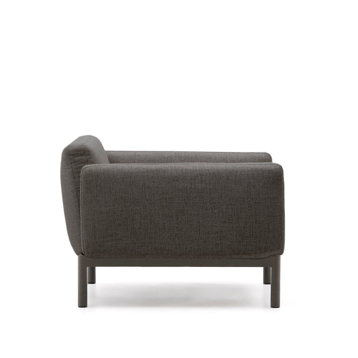 Kave Home - Sorells modulaire buitenfauteuil met grijze bekleding en