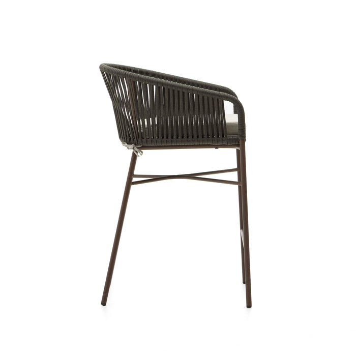 Kave Home - Yanet groen touw kruk hoogte 65 cm