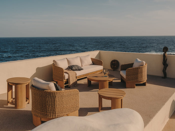 Kave Home - 3-zitsbank Xoriguer van synthetisch rotan en FSC 100%